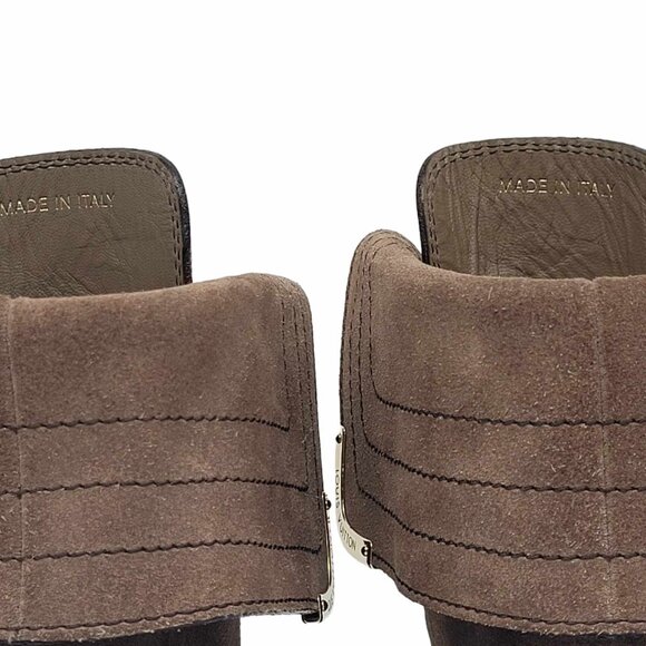 Louis Vuitton Brown Suede Leather Lace Up Boots - Picture 2 of 5